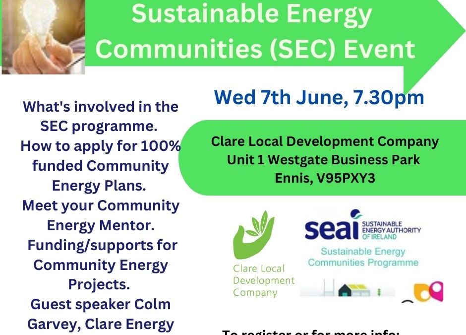 Info Evening on Community Energy Supports